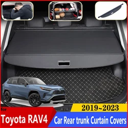 For Toyota RAV4 2019~2024 2020 MK5 XA50 2022 Accessories RAV 4 Car Luxury Trunk Luggage Curtain Trunk Cargo Covers Accessories