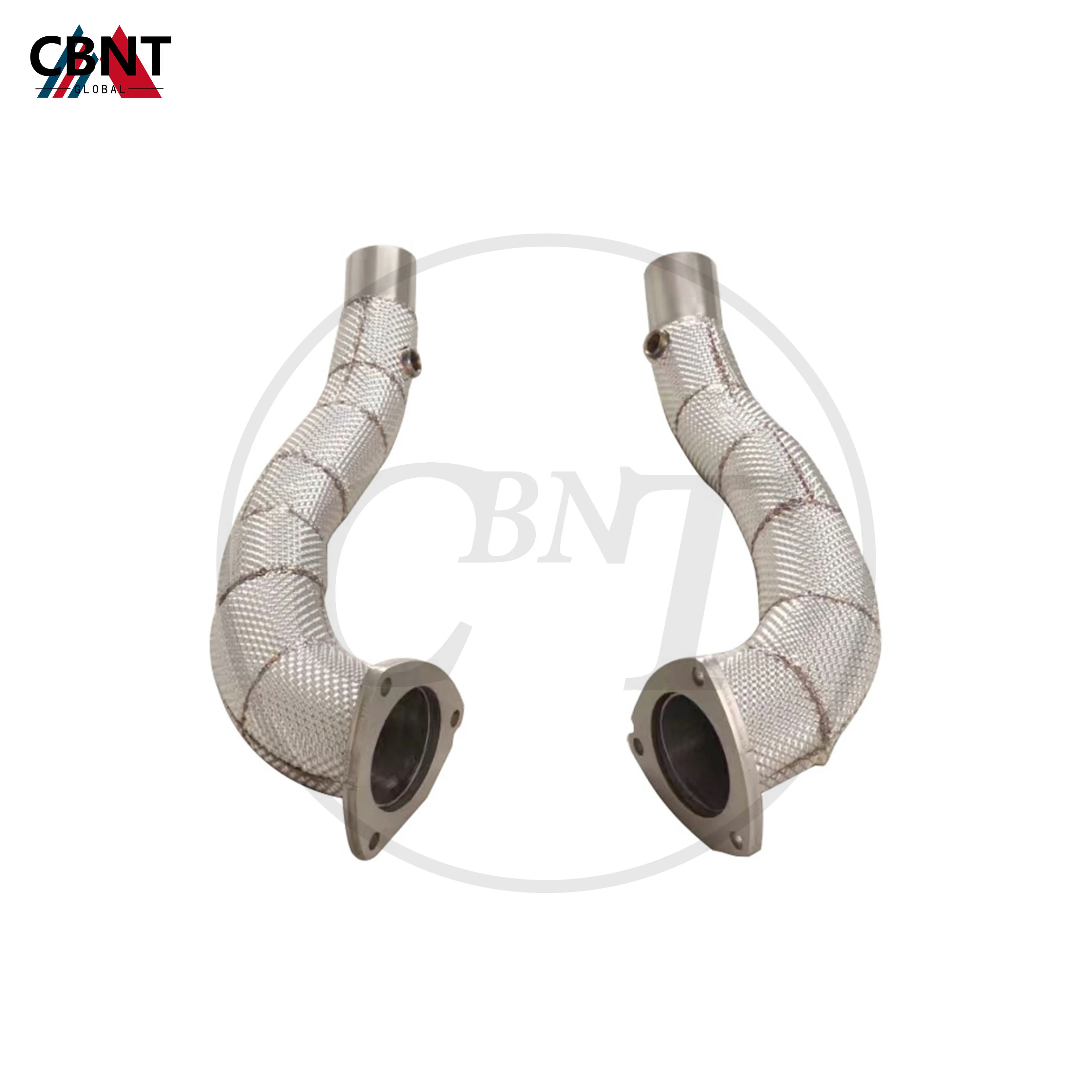 

CBNT Downpipe Exhaust-pipe with Heat Shield for Ferrari California T 4.3L SS304 Tuning Exhaust Header with Catalytic Converter