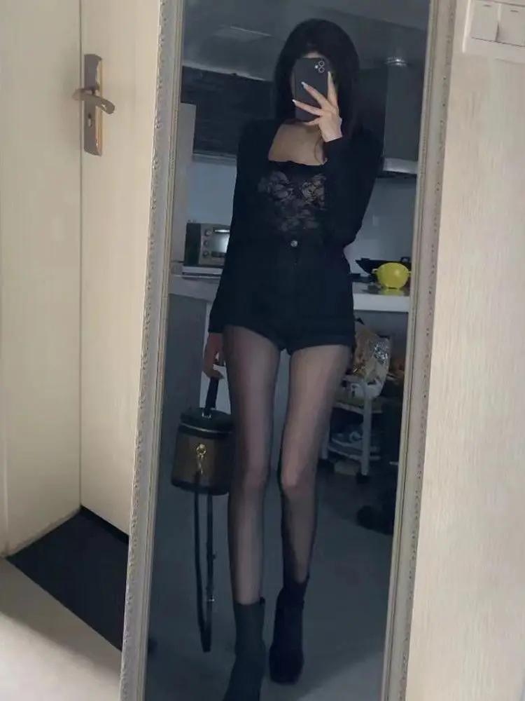 Hoge taille Bla Denim orts Dames Lente Herfst Nieuwe Sle Casual werkkleding Maat Jeans Bovenkleding Faionable Dames S...