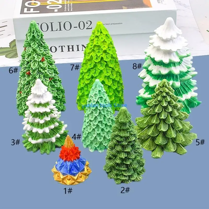 50LB Christmas Trees Mould DIY Silicone Mold Making Ice Cubes Fondant Soaps