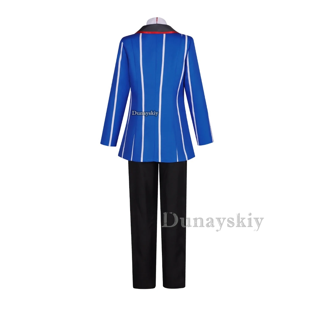 Costume de Cosplay Hôtel Tyx pour Homme, Uniforme Imbibé, Tenue d'Halloween, Carnaval, Noël, Bleu Rouge