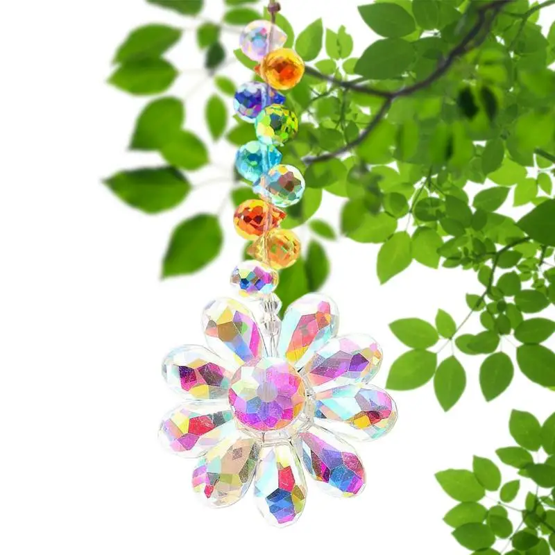 Sunflower Sun Catcher Crystal Sunflower Sun Catchers Sun Catcher Ornament Crystal Sunflower Sun Catchers Stylish Colorful