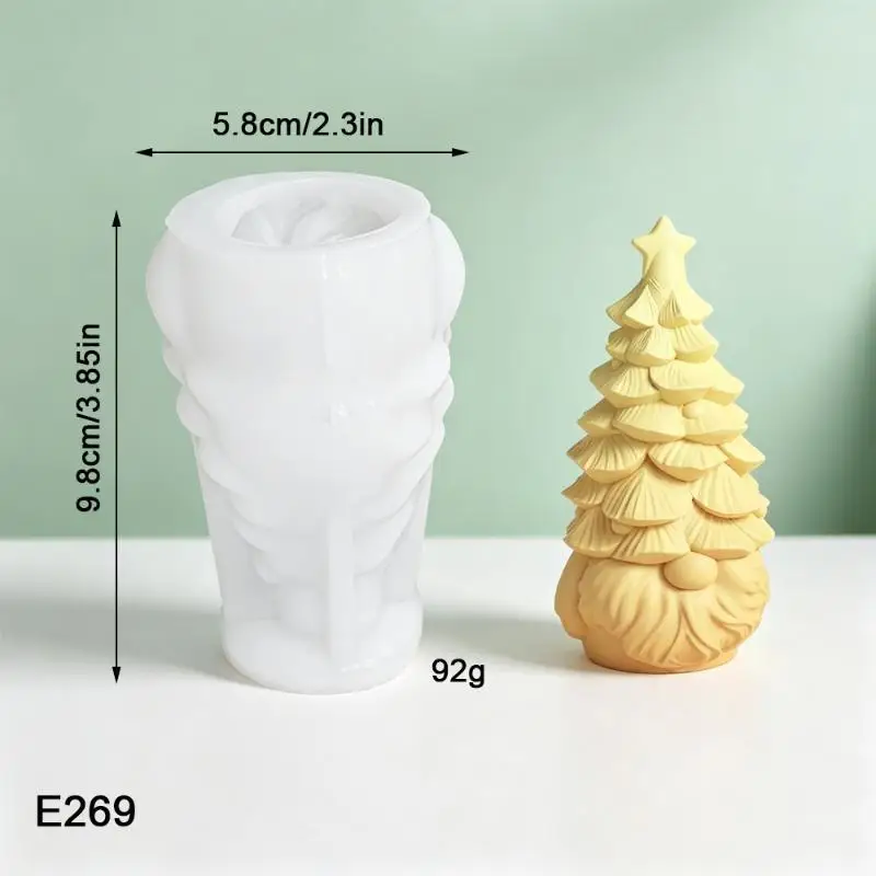 Weihnachtsbaum-Silikonform, DIY-Aromatherapie-Kerzenform, Gips- und Harzform, handgefertigte Form für Weihnachtsbastelarbeiten. – Detail 4