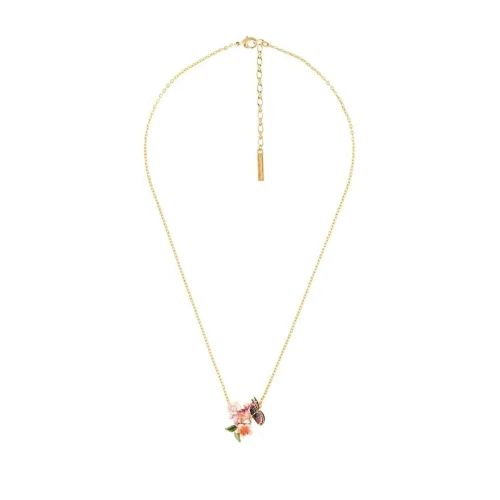 

Enamel gemstone necklace, collarbone chain, ear clips, ring, stud earrings, women's jewelry