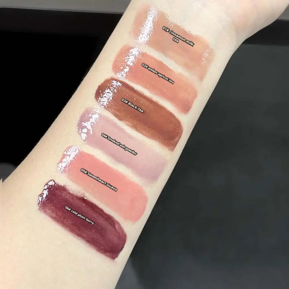 Cappuvini Cat Ring ملمع الشفاه لطيف بلسم الشفاه الطبيعي عارية نظرة ممتلئ الجسم تألق ترطيب العناية تركيبة نباتية الجمال الأساسية #6