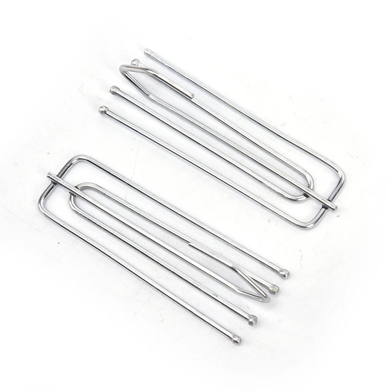 30PCS our Fork Metal Anti-rust Curtain Tape Hook Curtain Cloth Ring Clamp Top Rod Stainless Steel Curtain Accessories