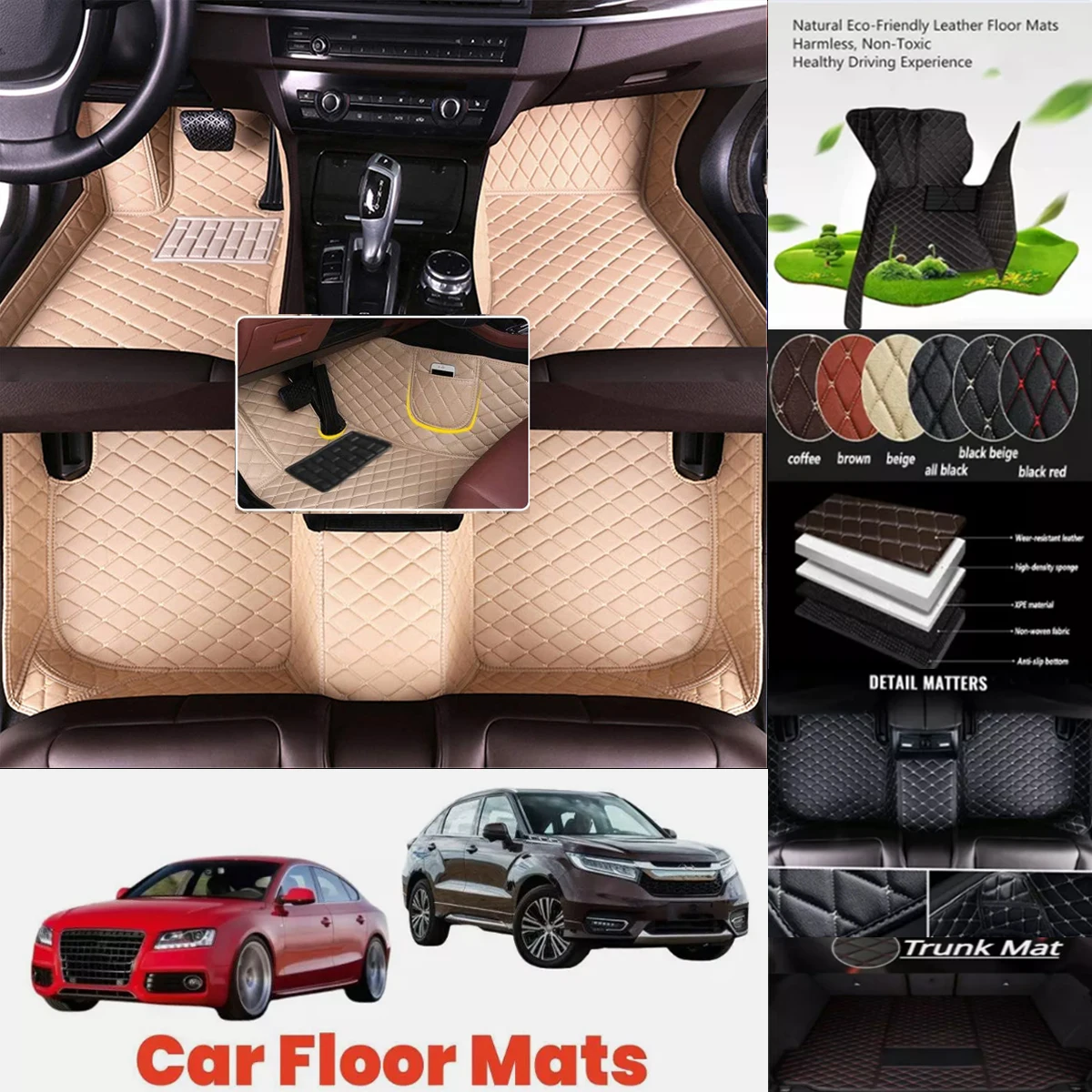 ثلاثية الأبعاد بو الجلود مقاوم للماء الحصير سيارة مخصصة لتويوتا 2024 جديد كامري الهجين السيارات السجاد Coche اكسسوارات بطانات