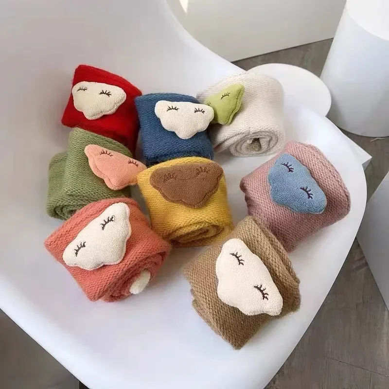 Baby Knitted Scarf Winter Warm New Baby Cute Cartoon Children Boys Girls Knitted Soft Neck Cover Kids Versatile Scarves