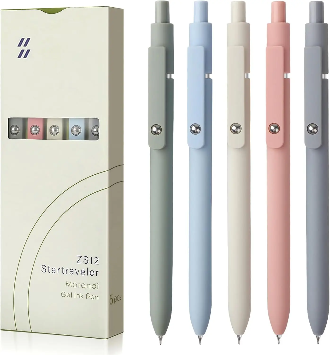 

5-Pack Quick-Dry Gel Pens, Fine Point Retractable Rolling Ball with Smooth Black Ink for School, Office & Home Use
