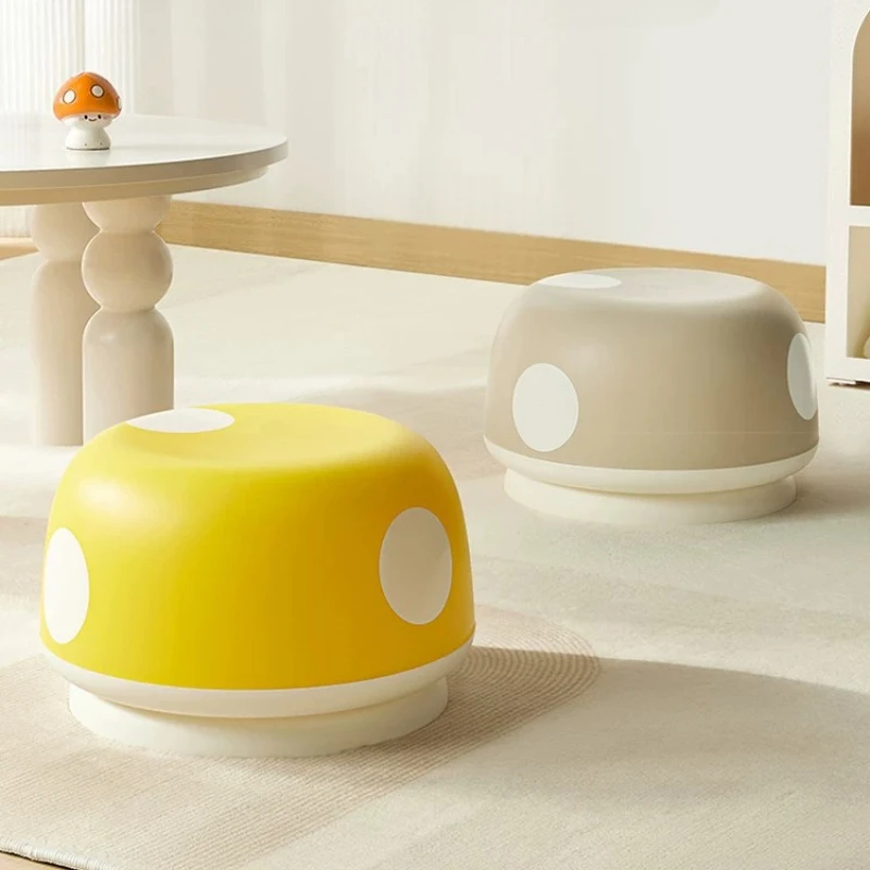 Creative Mushroom Modern Interior Cute Household Multifunctional Low Stool Art Furniture Applicable to Entryway Shoe Changing