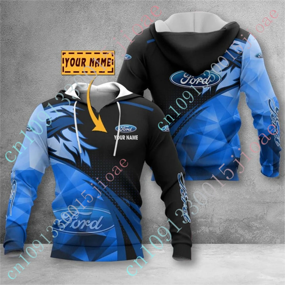 Ford Clothing Harajuku Pullover Top Casual Oversize Zip Hoodies Unisex Sweatshirt Anime Hoodies For Men Women Custom Logo