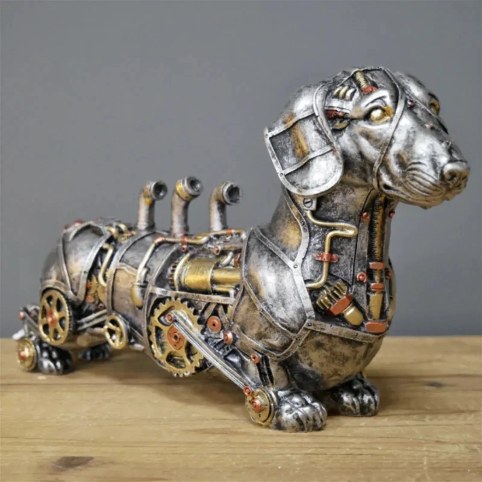 Animal Sculpture Mechanical Animal Ornaments Desktop Decoration Heavy Industry Decoration Resin Mechanical Home Decor Pendant