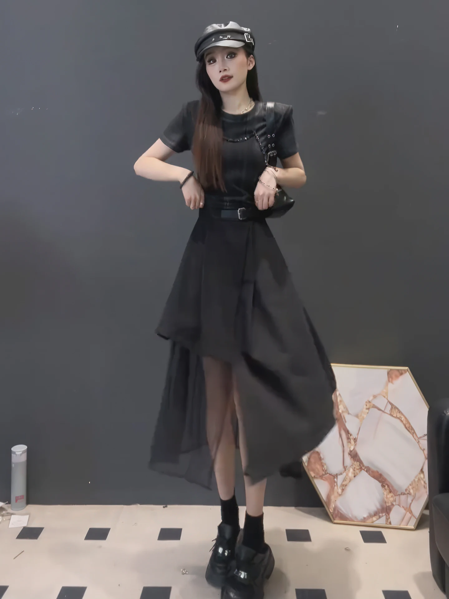 

Ele Faionable, лето 2022, женский комплект из двух предметов, футболка, юбка Youthful Vibes ort Sve, круглая застежка на пуговицы