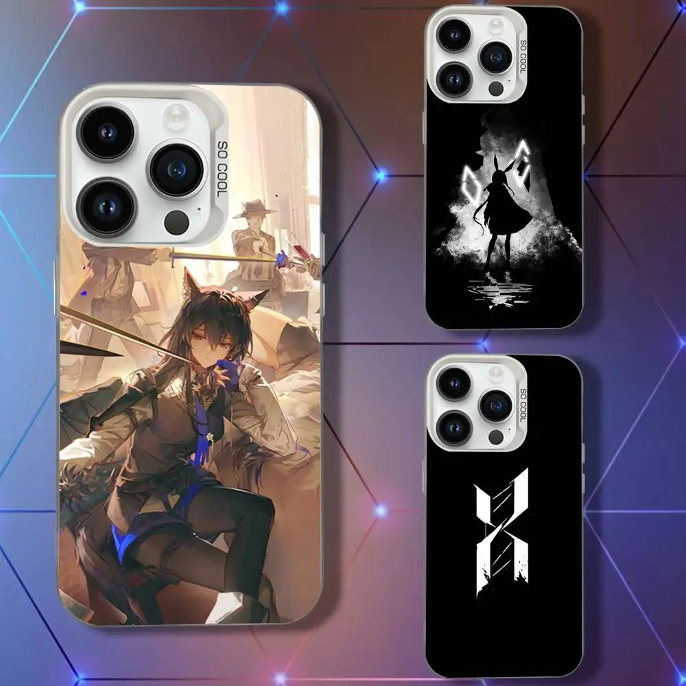 

Game A-Arknights Phone Case For iPhone 16,15,14,13,12,11,Pro,XS,Max,Plus,Mini,SE White Candy Matte Shockproof Cover
