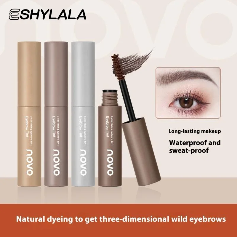 Crema per sopracciglia tintura liquida Impermeabile a lunga durata Marrone scuro naturale Tinta per sopracciglia Sopracciglio Enhancer 4 colori Mascara cosmetico