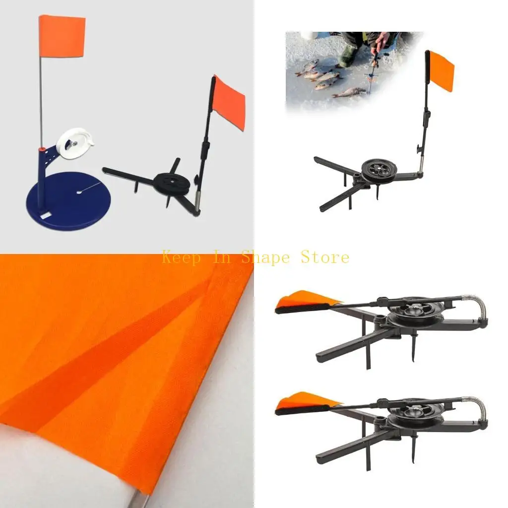 U1JC Fishing Gear Tip Ups Strikes Indicators Ice Fishing Rod Tip Up Fishing Accessory