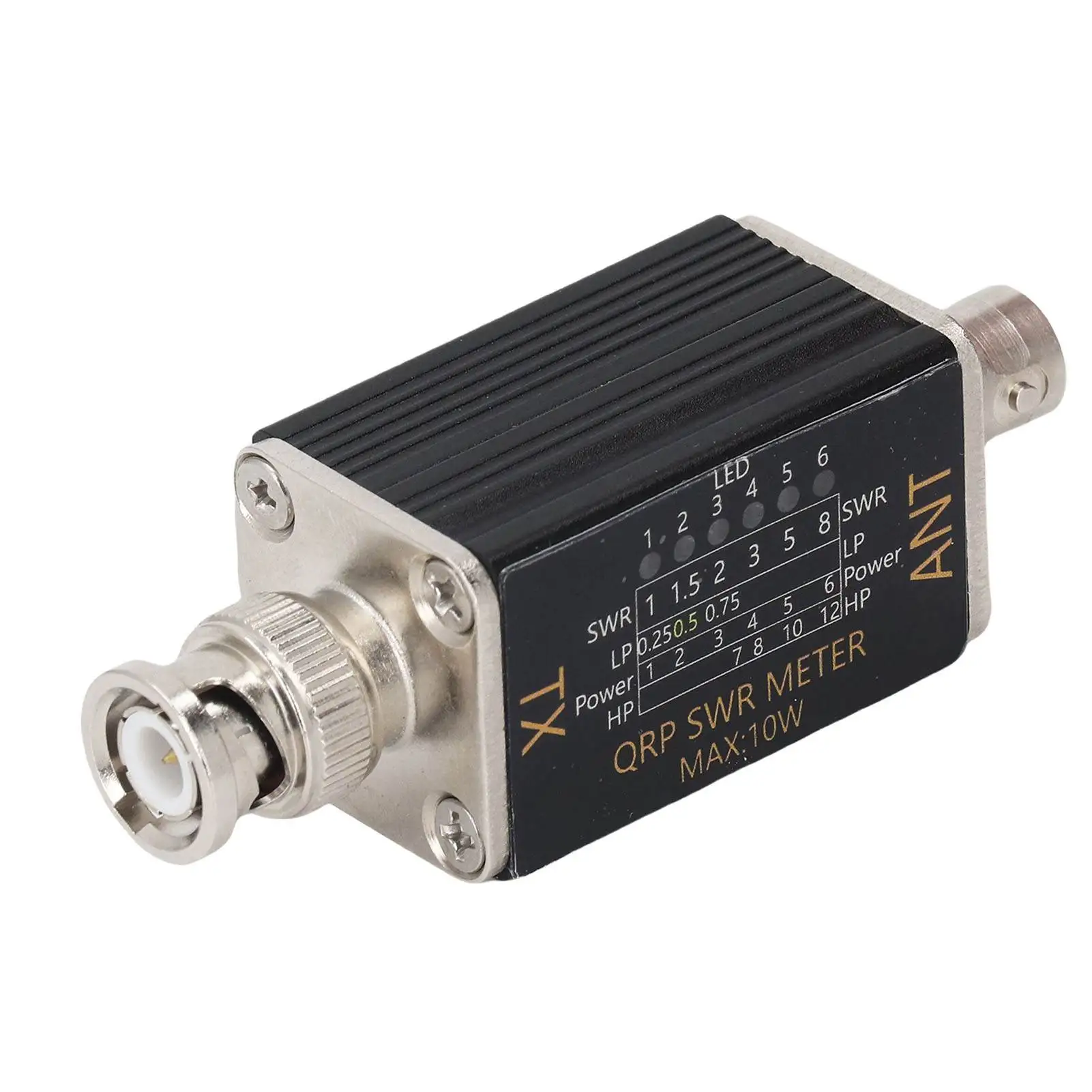 مقياس نسبة واقفة SWR متر 10 واط 1 إلى 50 ميجا هرتز مقياس نسبة قائمة مع 6 مؤشرات LED لنظام البث الراديو