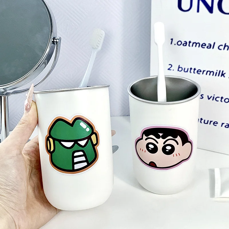 Picture 5: Brushing teeth, drinking water cup, cute and simple cartoon stainless steel couple teeth cup, student couple mouthwash cup