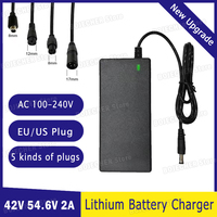 42V 54.6V 2A Battery Power Adapters For Lithium Battery Pack AC100-240V 36V 48V 2A Lithium Battery Charger 5 Plugs EU / US Plug