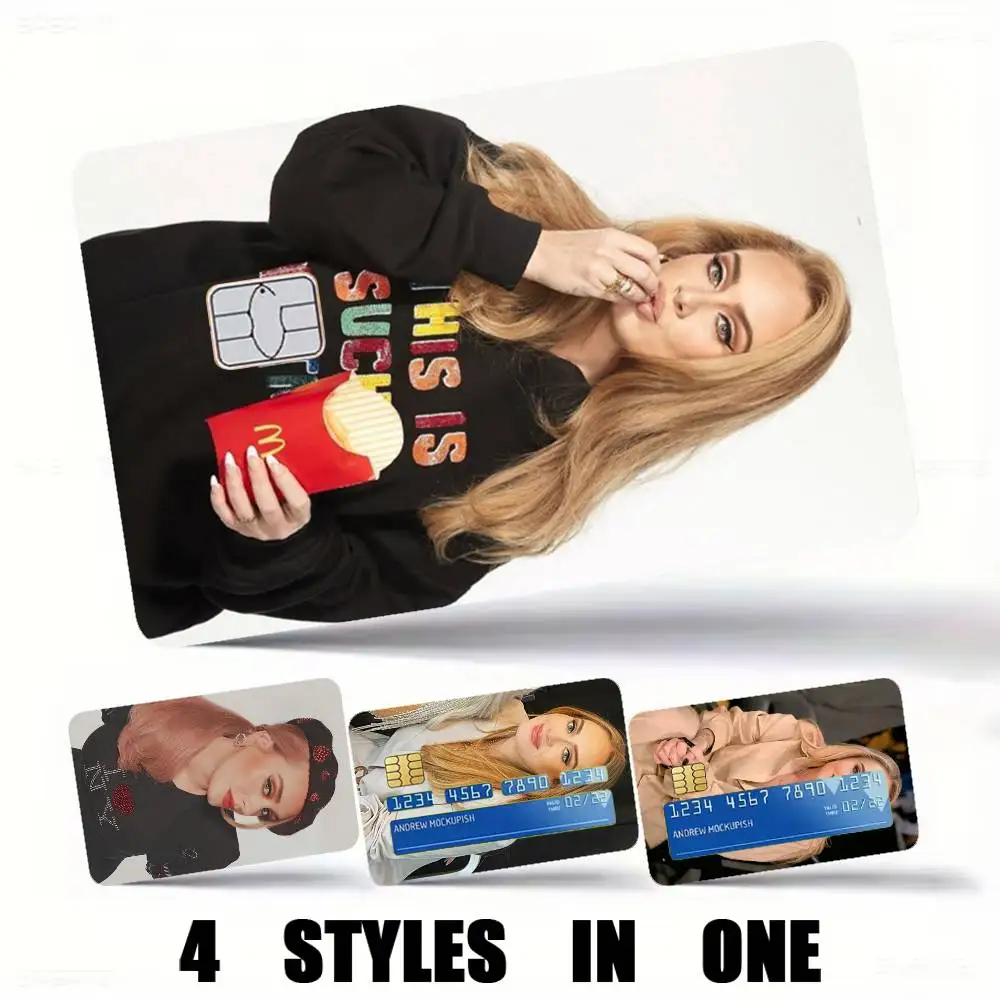 Superstar-r Adele Credit Card HD Stickers Easy to replace, change card style anytime as you like
