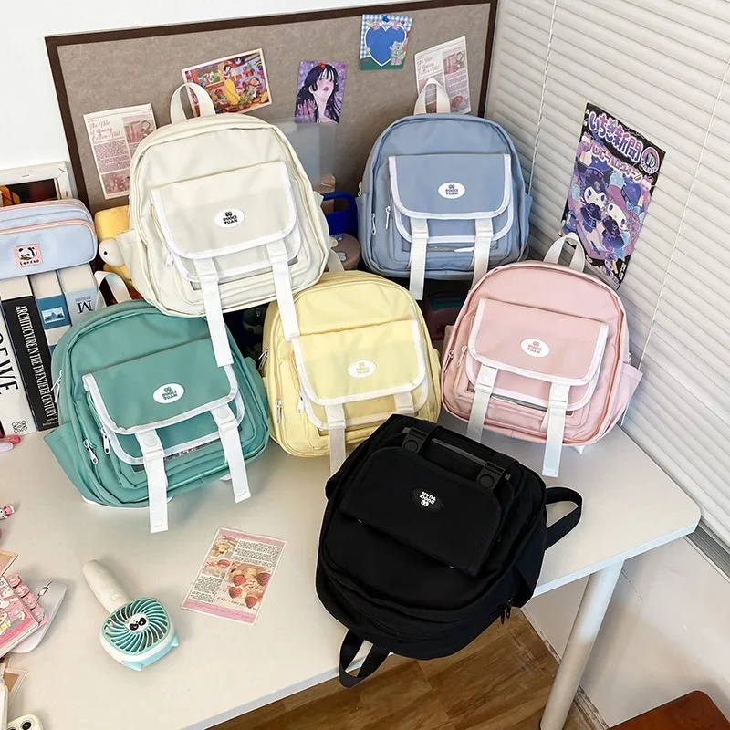 Ita Backpacks Sweet Cute Transparent School Bag Canvas Teenage Girls Kawaii Doll Rucksack Preppy Style Autumn Сумка Bolsas