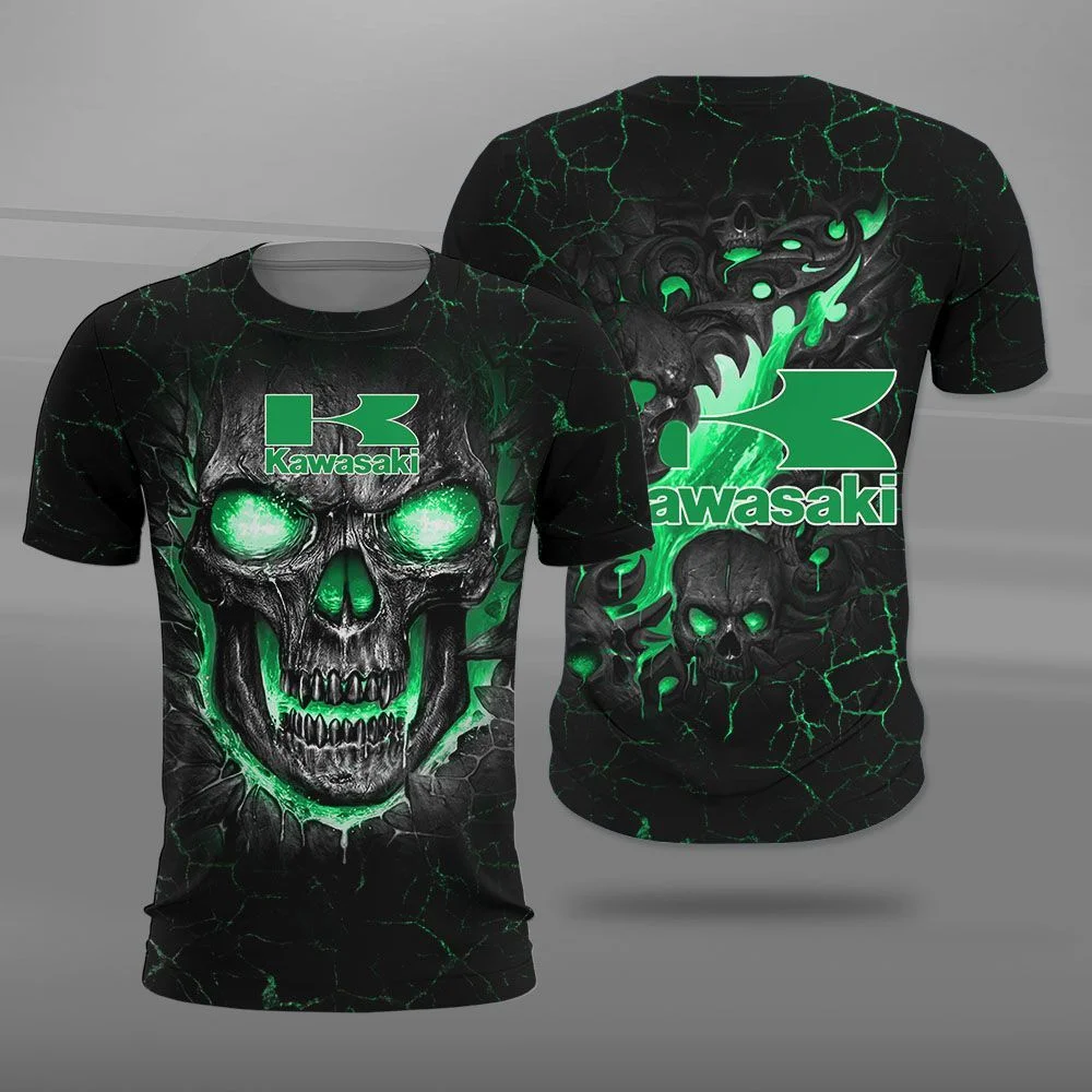 

Kawasaki T Shirt Riding T-Shirt Sunscreen Fast Drying Sweat Absorbing 3d Print T-shirt Summer T-Shirt Men's Motorcycle T-shirt 5