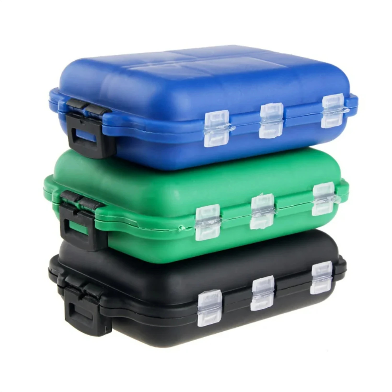 

Durable Essential Mini Square Fishing Tackle Box with Compact Design and Generously Sized Compartments, Tough Plastic Storage Ca