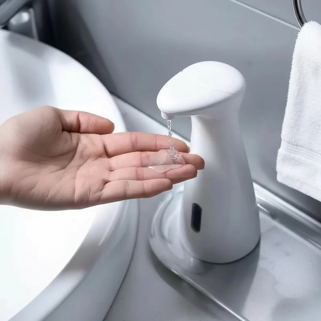 

White Automatic Cleaning Dispenser Kitchen Cleaner Hand Wash Soap Dish With Sensor Handpiece Alcohol Foaming Liquid Body Bath