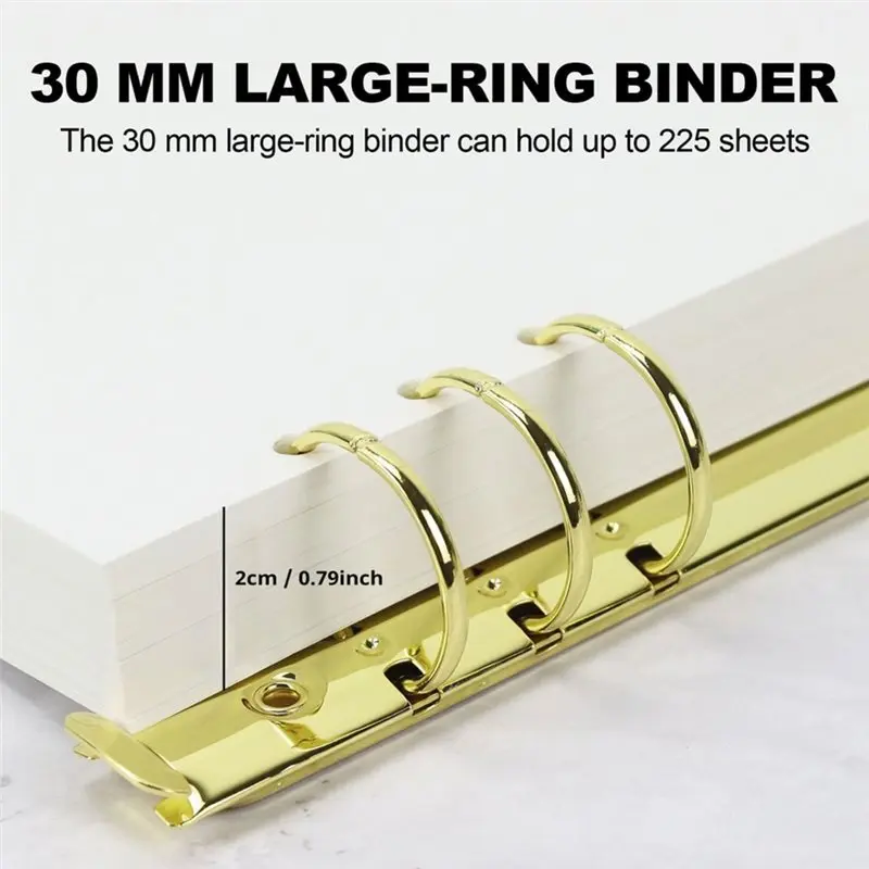 A97I-DIY Notebook Supplies Metal Binding Rings 6-Hole Binding Rings Notebook DIY Binding Clips Document Storage