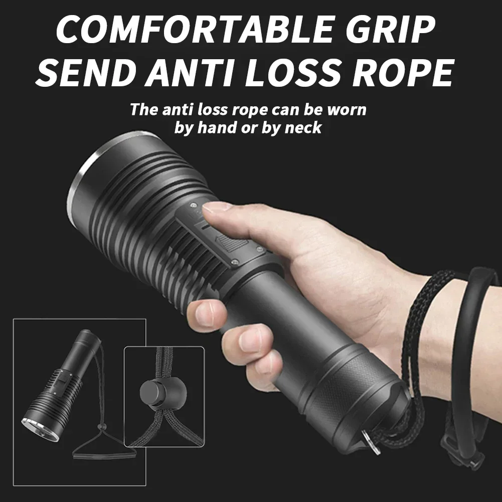 IPX8 Professional Spearfishing Hunting Scuba BT90 LED Dive Light 10000LM Diving Flashlight 26650 Torch Underwater Flashlight