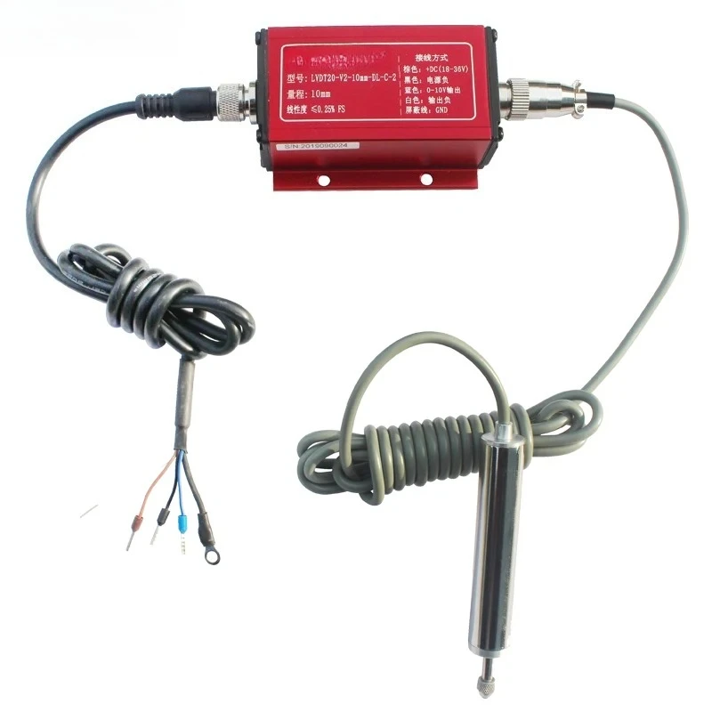 Spring Loaded Separated LVDT Linear Displacement Sensor ±10V Output
