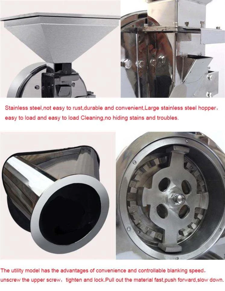 Multi Purpose Automatic Flavor Seasoning Spices Grinder Grinding Machine Dry Leaf Stevia Moringa Cassava Leaves