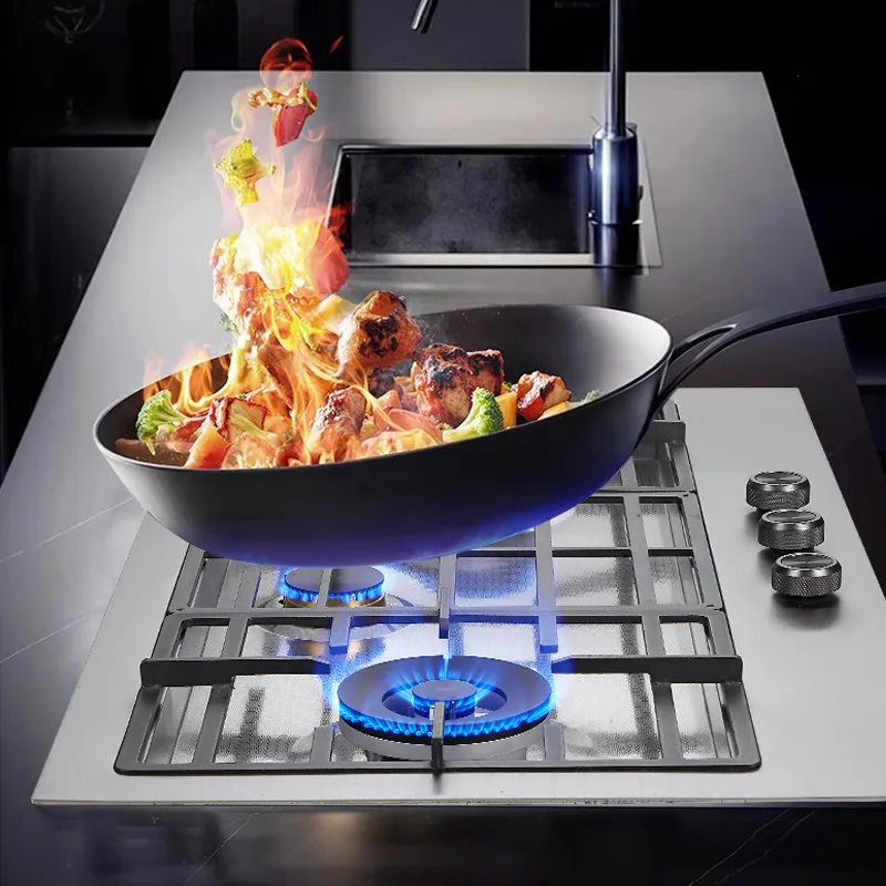 920Mm three gas stove natural gas 5.2kW hot topic thickened 304 stainless steel energy saving level