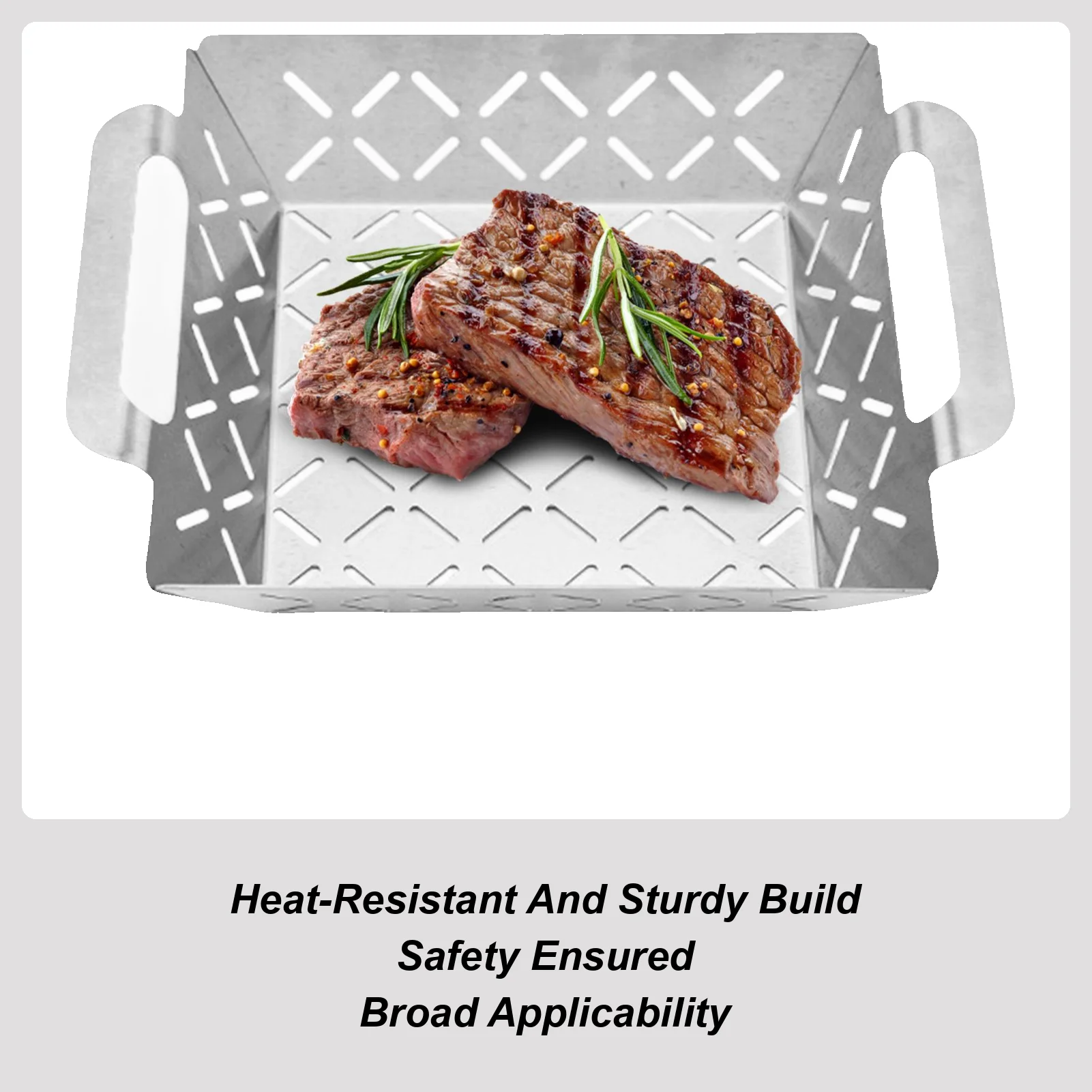 

Grill Basket For Veggies Outdoor Bbq Basket Grilling Stainless Steel Cook Tool Thicken Net For Meat Kitchen Shrimp Camping