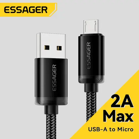 Essager Micro USB Cable Fast Charging Data Cable For Xiaomi Realme Huawei OPPO Samsung Mobile Phone Charger Cord  USB Micro Wire