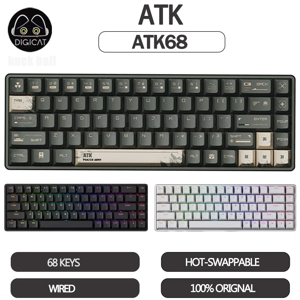 

ATK68 Air Gamer Keyboard Mechanical Keyboards Wired Keyboard Gaming Keyboards Smart Speed X Rapid Trigger Hot Swap Low Latency