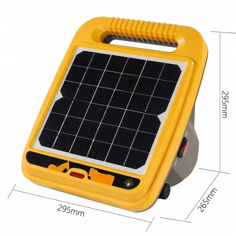 Solar Powered Electric Fence Energizer/Charger/Controller for Cattle Horse Sheep Deer Dog Pets Elephant Bear