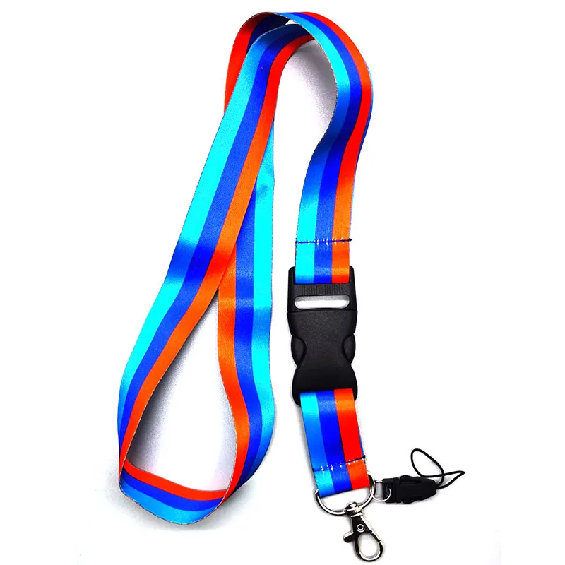 20pcs Color stripe New Popular Cellphone lanyard Straps Clothing Keys Chain ID cards Holder Detachable Buckle