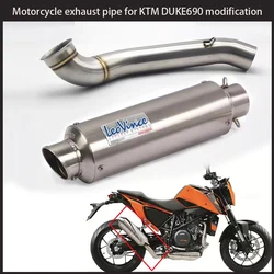 Rafesno The LeoVi motorcycle exhaust pipe is used in the KTM DUKE690 modified midsection tail exhaust kit