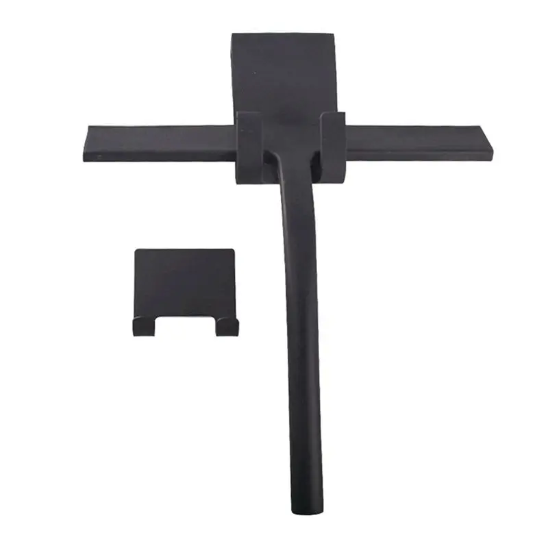 

2 силиконовых скребка для душа и окон, черные, без сверления, с крючком для подвешивания