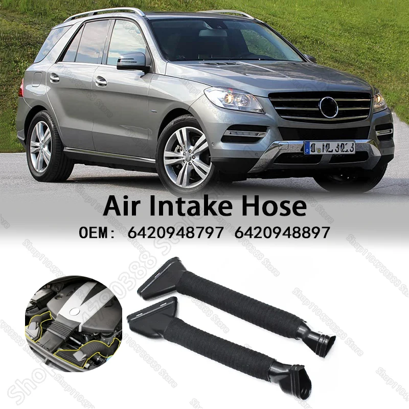 

Air Cleaner Intake Hose Duct Tube Pipe For 2012-2017 X166 W166 Mercedes-Benz GL350 ML350 GLS350d GLE350d 6420948797 6420948897