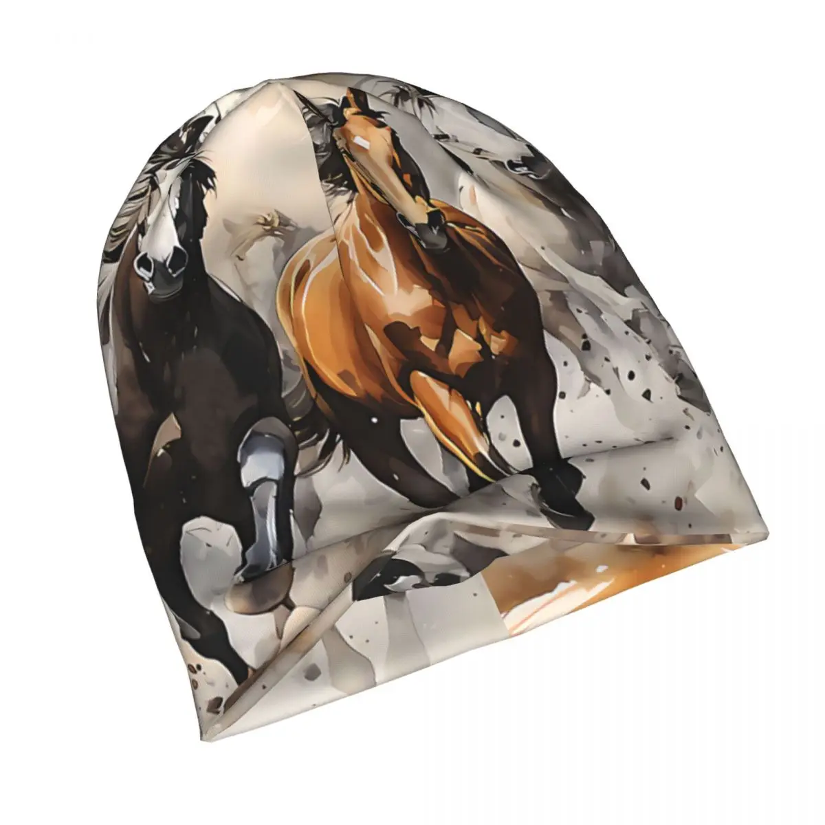 Bonnet Hats Horses Men Women's Thin Skullies Beanies Hat Equestrian Harmony Autumn Spring Warm Cap Street Caps