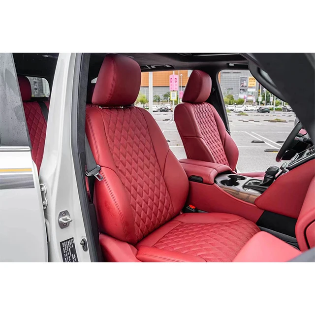 

Reli3 Applicable to Land Cruiser LC300 Seat Leather Cover, Made of Genuine Leather Material, Seat Leather Cover for All Vehicl