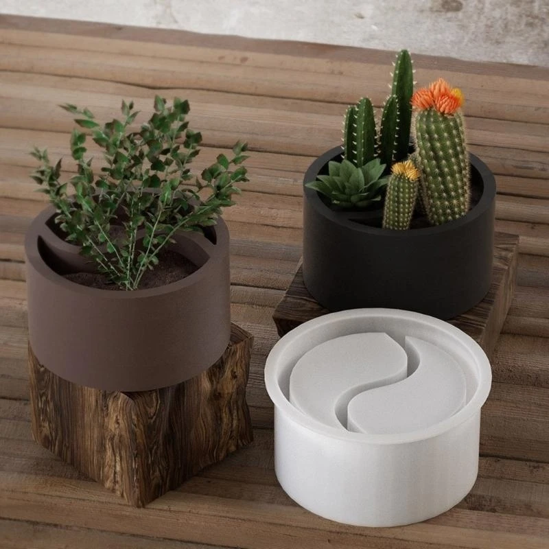 

652F Silicone Vase Molds Silicone Flower Bottle Mold Silicone Flowerpot Mold Holder Molds for Hand-Making Craft Vase