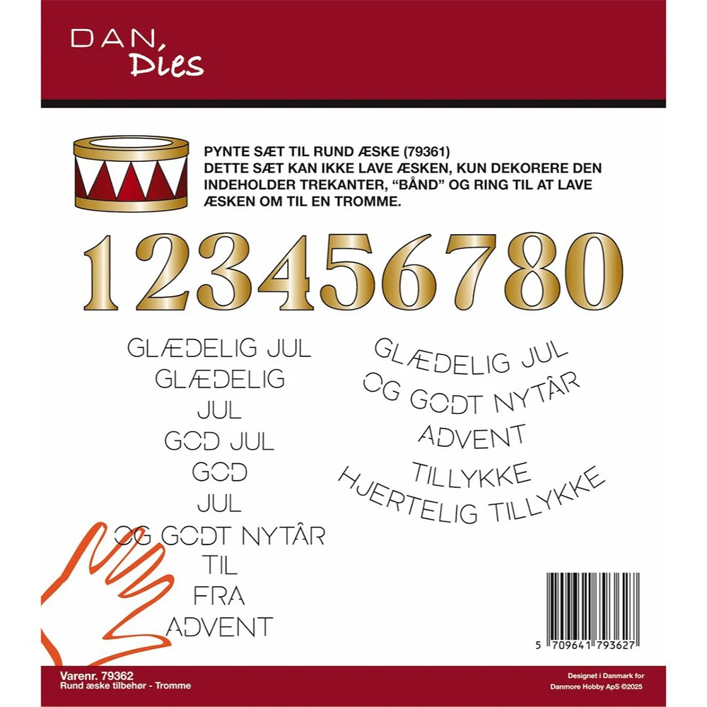 2025 جديد دان يموت قطع صندوق مستدير اكسسوارات طبل الملحقات-النص يموت DIY بها بنفسك سجل القصاصات بطاقات المعايدة اليدوية عيد ميلاد سعيد يموت #2