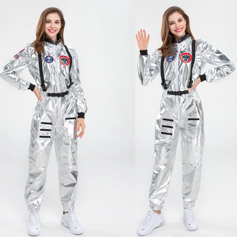 

Костюм для ролевых игр на Хэллоуин: Космический костюм для пар, женские и мужские комплекты, наряд астронавта для групповых вечеринок, китайский бренд
