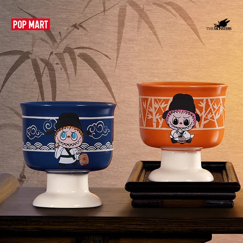 POPMART LABUBU THE MONSTERS Come Here and Have Fun Series Cup Set Guess Bag Original Cute Anime Figure Ornaments Collection Gift