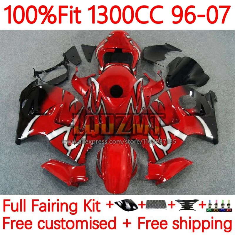 Injection For SUZUKI Hayabusa GSXR1300 GSXR 1300 CC red glossy 96 97 98 99 00 01 02 2003 2004 2005 2006 2007 Fairing 170No.51