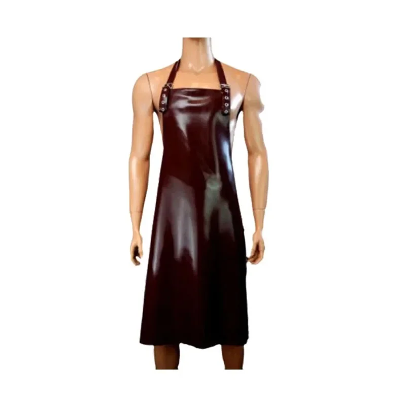 Handmade Men Latex Apron Overalls Rubber Cosplay Costumes