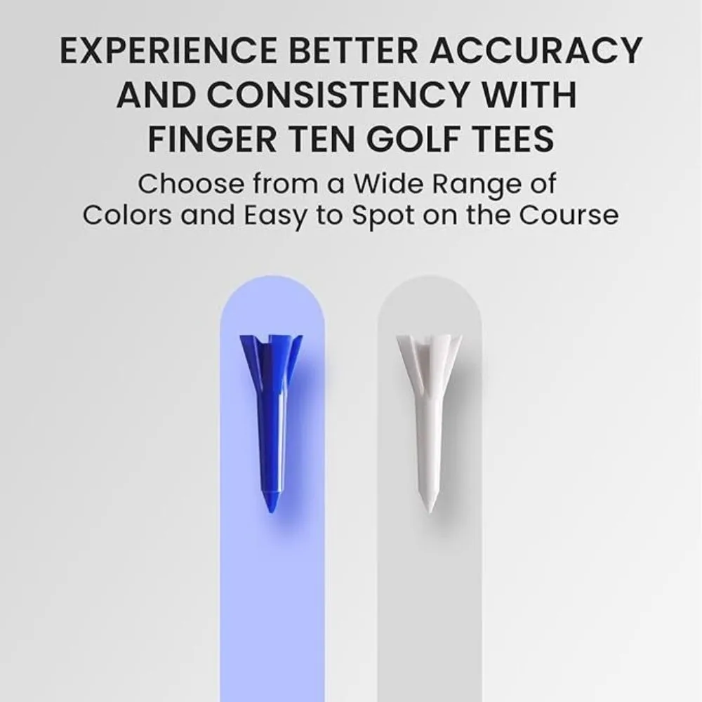 100Pcs 38mm Golf Tee Set Improved Durability Reduced Friction Golf Ball Holder Plastic Unbreakable Golf Seats Golf Accessories